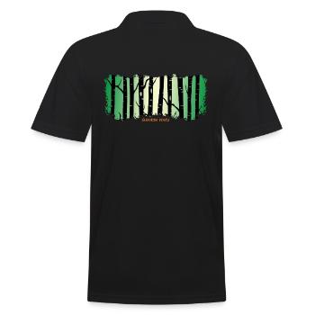 Waldbaden Wald shinrin yoku Waldgänger Waldbad - Männer Poloshirt - Schwarz - Hinten - Kai (181cm)