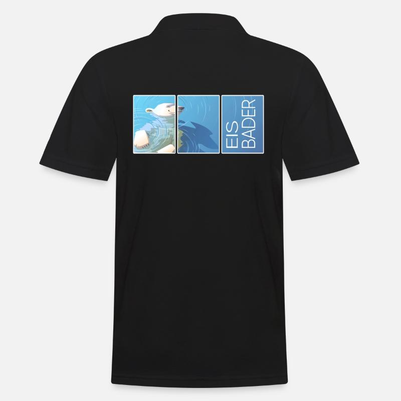 eisbader eisbär winterschwimmen kneipp kältebad - Männer Poloshirt - Schwarz