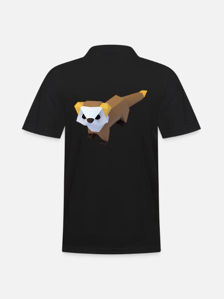 Polygon ferrets - Men's Polo Shirt - black