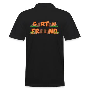 Gartenfreund Schrebergarten Gartenarbeit Biogarten - Männer Poloshirt - Schwarz - Hinten - Kai (181cm)