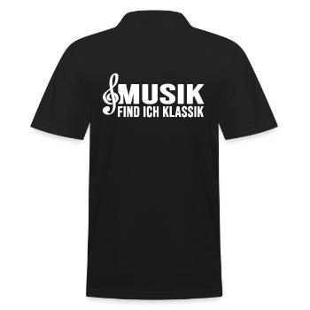 klassische Musik Sinfonie Klassik Klangwelt - Männer Poloshirt - Schwarz - Hinten - Kai (181cm)