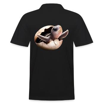 La tortue éclot de l’œuf - Polo Homme - noir - Dos - Kai (181cm)