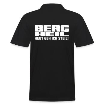 Alpinist alpin Bergsteigen Bergwandern Via Ferrata - Männer Poloshirt - Schwarz - Hinten - Kai (181cm)