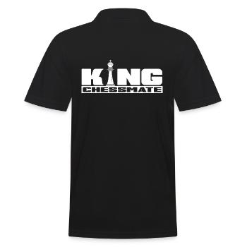 Chess Checkmate Chess player is chess king - Men's Polo Shirt - black - Back - Kai (181cm)