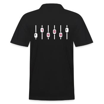 1989 Birthday anniversary Sound Engineer DJ Disco - Men's Polo Shirt - black - Back - Kai (181cm)