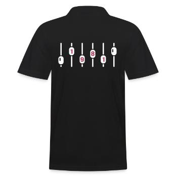 1981 Anniversaire Ingénieur du son DJ Disco - Polo Homme - noir - Dos - Kai (181cm)