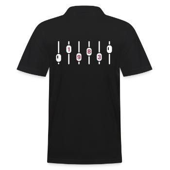 1983 Birthday anniversary Sound Engineer DJ Disco - Men's Polo Shirt - black - Back - Kai (181cm)