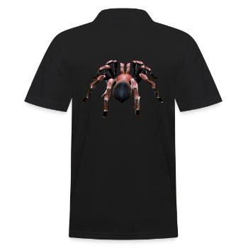 Rosa Vogelspinne - Männer Poloshirt - Schwarz - Hinten - Kai (181cm)