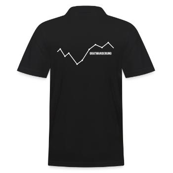 Bergwandern servus Gratwanderung ALPINE GEFAHR - Männer Poloshirt - Schwarz - Hinten - Kai (181cm)