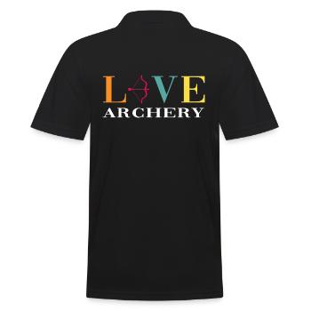 Archery archer bow and arrow target - Men's Polo Shirt - black - Back - Kai (181cm)