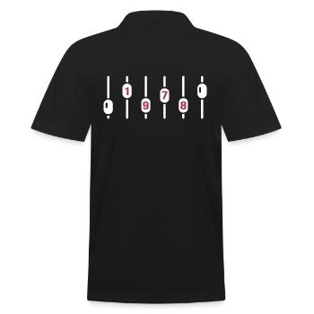 1978 Birthday Disco DJ Anniversary Sound Engineer - Men's Polo Shirt - black - Back - Kai (181cm)