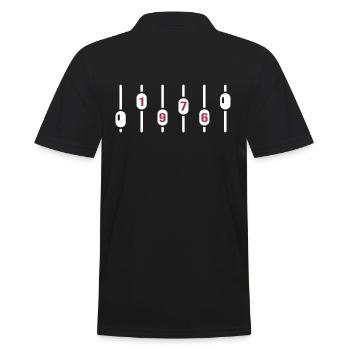 1976 geburtstag dj jubiläum sound engineer - Männer Poloshirt - Schwarz - Hinten - Kai (181cm)