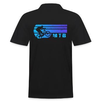 MTB bicycle chain mountain biker bicycle jersey bike - Men's Polo Shirt - black - Back - Kai (181cm)