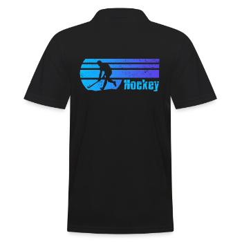 Field Hockey Hockey Player Hockey - Men's Polo Shirt - black - Back - Kai (181cm)