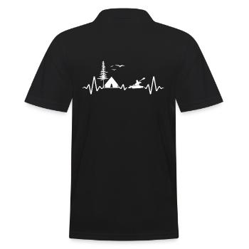 Kayak Paddling Kayak Tour Kayak Bivouac Kayak Camp - Men's Polo Shirt - black - Back - Kai (181cm)