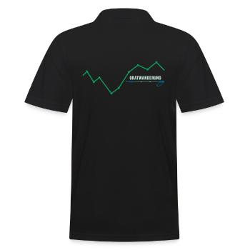 Bergwandern Alpinist Bergwandern Gratwanderung - Männer Poloshirt - Schwarz - Hinten - Kai (181cm)