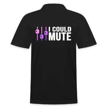 Audio, Sound, Mixer, Synthesizer - Men's Polo Shirt - black - Back - Kai (181cm)