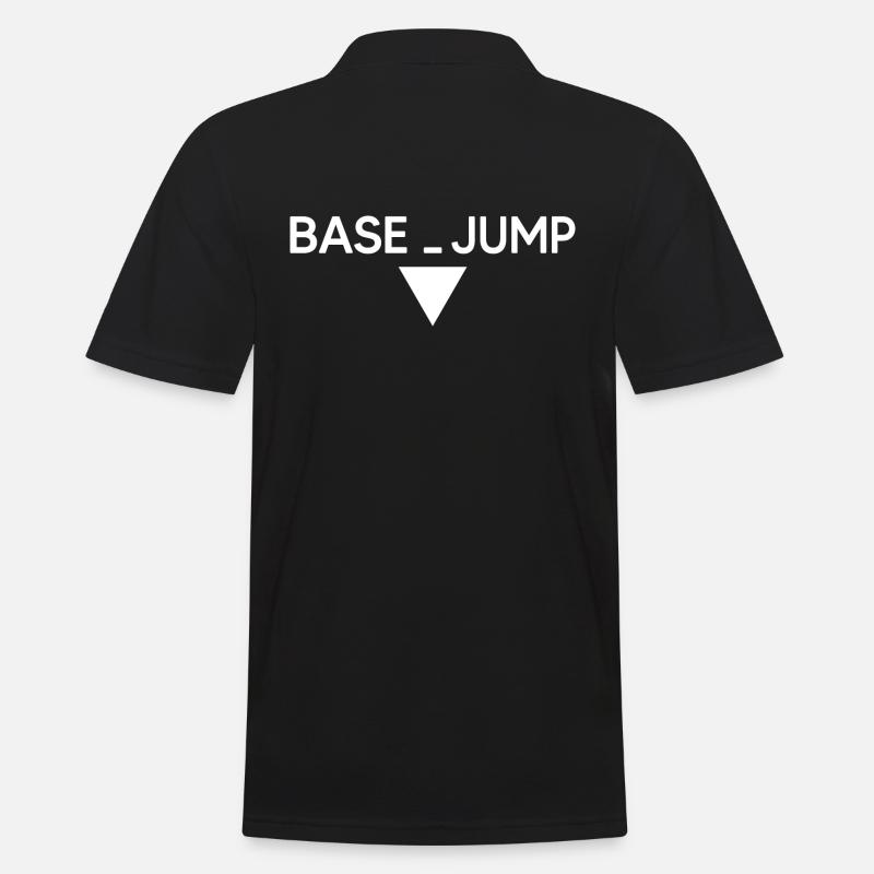 base jumping BASEjump Basejumper - Männer Poloshirt - Schwarz