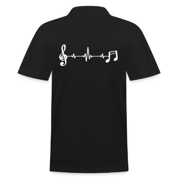 Music clef band musician sound world - Men's Polo Shirt - black - Back - Kai (181cm)