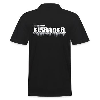 Eisbader cooler Winterschwimmer im Frost - Männer Poloshirt - Schwarz - Hinten - Kai (181cm)