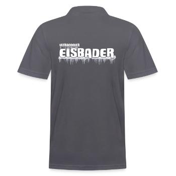 Eisbader cooler Winterschwimmer im Frost - Männer Poloshirt - Anthrazit - Hinten - Nico (186cm)