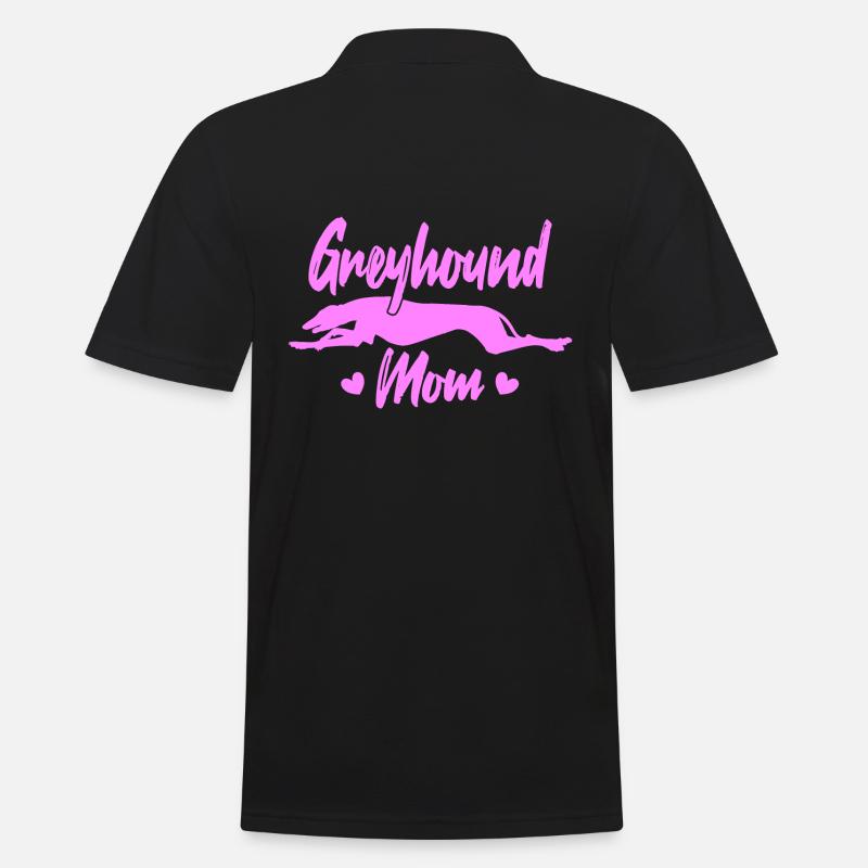 Greyhound Mom - Männer Poloshirt - Schwarz