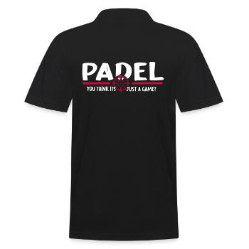 Padel Padel Tennis “Padel Game” Paddle - Men's Polo Shirt - black - Back - Kai (181cm)