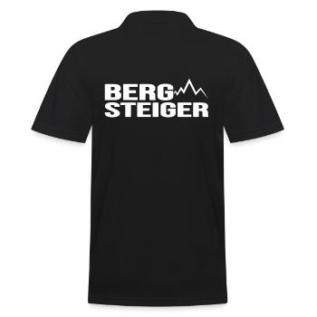 Bergsteiger Alpinist alpin klettern Bergsteigen - Männer Poloshirt - Schwarz - Hinten - Kai (181cm)