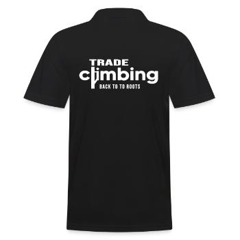 klettern bergsteiger alpinist trade-climbing - Männer Poloshirt - Schwarz - Hinten - Kai (181cm)