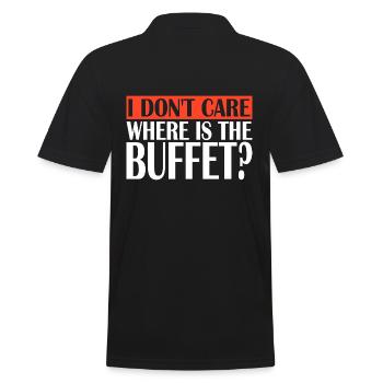Je me fiche de savoir où est le buffet - Polo Homme - noir - Dos - Kai (181cm)