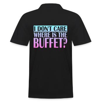 Je me fiche de savoir où est le buffet - Polo Homme - noir - Dos - Kai (181cm)