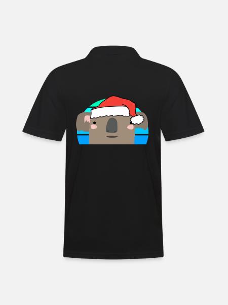 Christmas Koala - Men's Polo Shirt - black