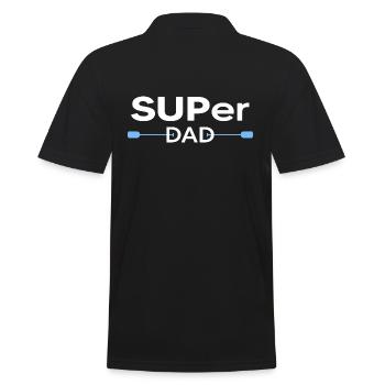 stand up paddle SUP Paddel Dad Motivation Stand Up - Männer Poloshirt - Schwarz - Hinten - Kai (181cm)