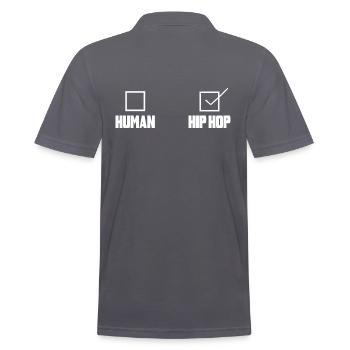 HipHop MC Gangster Rap Hip Hopper - Men's Polo Shirt - charcoal grey - Back - Nico (186cm)