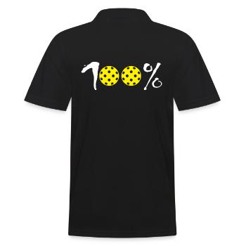 Floorball floorball "Floorball Player" - Men's Polo Shirt - black - Back - Kai (181cm)