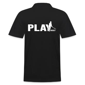 Feldhockey Hockeyspieler Hockeyteam Hockeyspiel - Männer Poloshirt - Schwarz - Hinten - Kai (181cm)