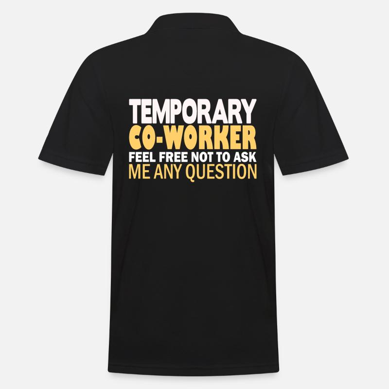 Temporary Co-Worker - Männer Poloshirt - Schwarz