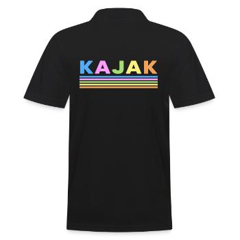Kajak Wildwasser Kayak Paddelboot - Männer Poloshirt - Schwarz - Hinten - Kai (181cm)