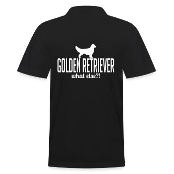 GOLDEN RETRIEVER what else - Männer Poloshirt - Schwarz - Hinten - Kai (181cm)