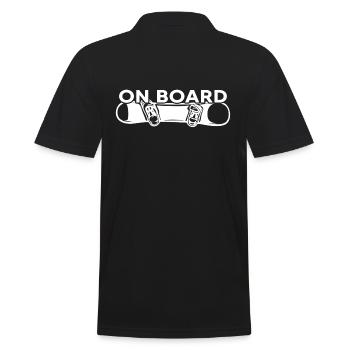 Snowboard « On Board Snowboarder » - Polo Homme - noir - Dos - Kai (181cm)