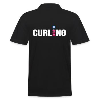 curling eisstockschießen curlingstein curl - Männer Poloshirt - Schwarz - Hinten - Kai (181cm)