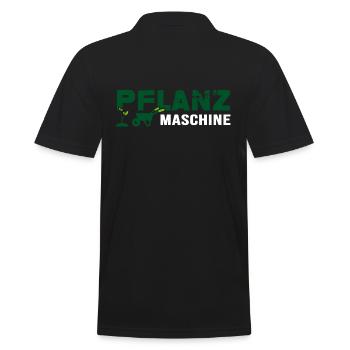 Garten Gartenarbeit Biogarten Pflanzen einpflanzen - Männer Poloshirt - Schwarz - Hinten - Kai (181cm)