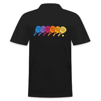 Padel PADELTENNIS Padel player Padel tennis time - Men's Polo Shirt - black - Back - Kai (181cm)