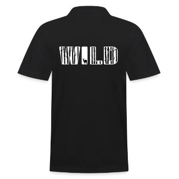 Wild Wald shinrin yoku Waldbaden Naturfreund - Männer Poloshirt - Schwarz - Hinten - Kai (181cm)