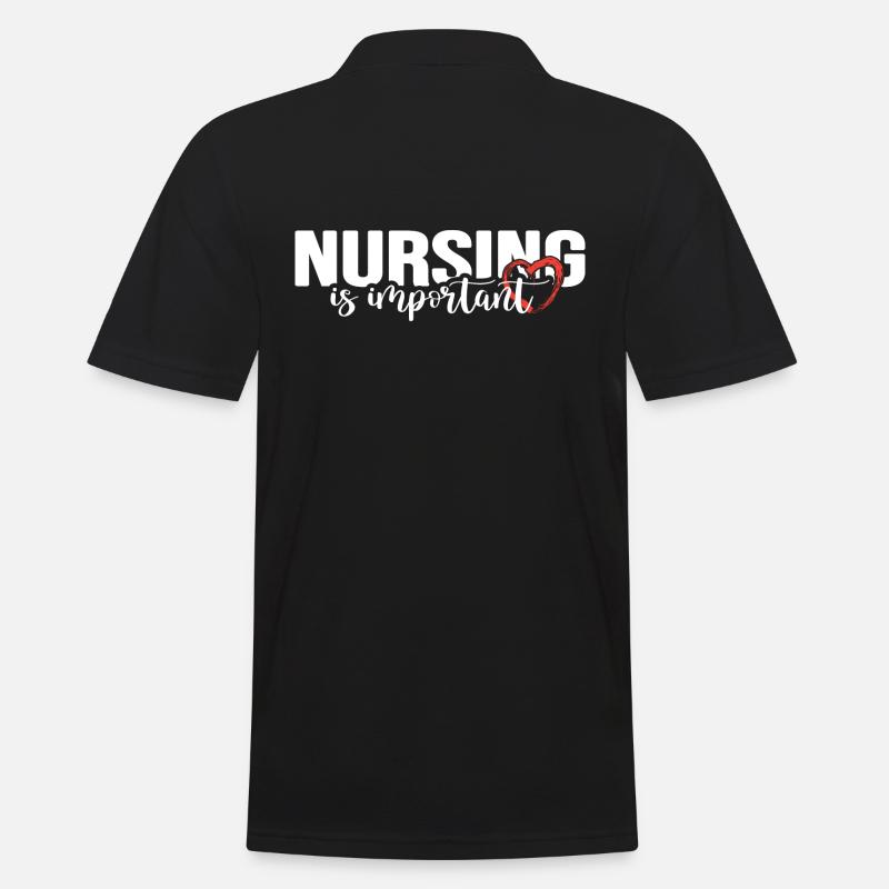 Krankenschwester Intensiv-Pflege Nurse Pflegepool - Männer Poloshirt - Schwarz