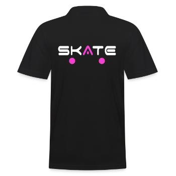skate skateboarder skate-board halfpipe SK8 deck - Männer Poloshirt - Schwarz - Hinten - Kai (181cm)