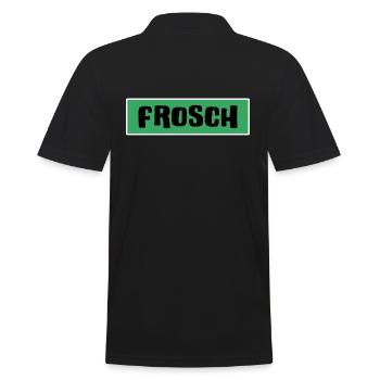 Frosch froschgrüner Froschkönig Prinz-Frosch - Männer Poloshirt - Schwarz - Hinten - Kai (181cm)