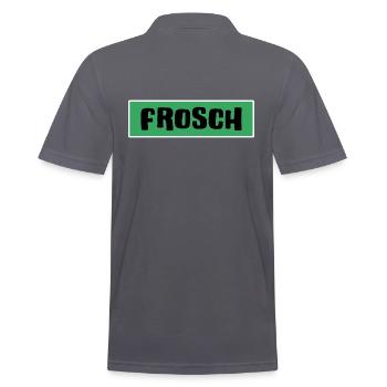Frosch froschgrüner Froschkönig Prinz-Frosch - Männer Poloshirt - Anthrazit - Hinten - Nico (186cm)