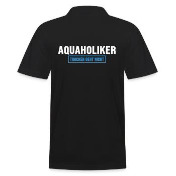Aquariophile aquariophile « Aquaholiker » pisciculteur - Polo Homme - noir - Dos - Kai (181cm)