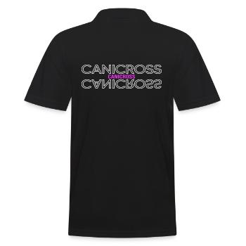 Canicross dogrun laufen mit Hund CanicrossDay - Männer Poloshirt - Schwarz - Hinten - Kai (181cm)